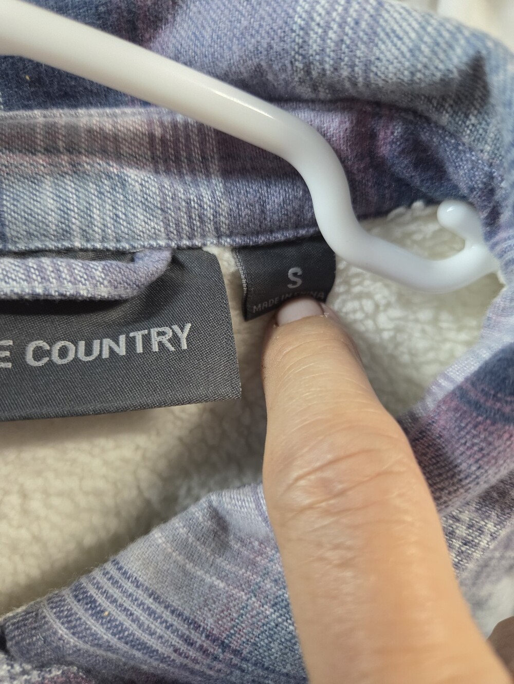 Free Country Lavender & Blue Plaid Utility Jacket - Picture 5 of 7